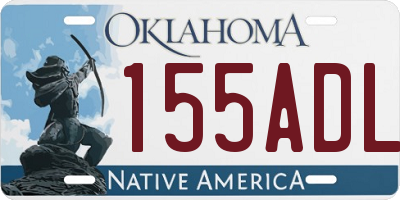 OK license plate 155ADL