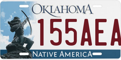 OK license plate 155AEA