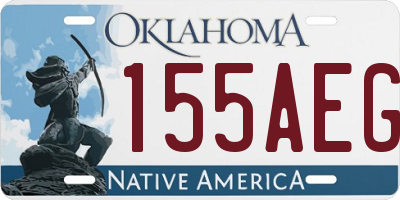 OK license plate 155AEG