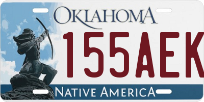 OK license plate 155AEK