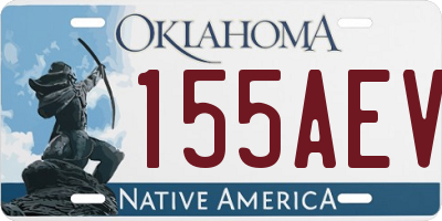 OK license plate 155AEV