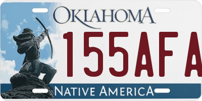OK license plate 155AFA
