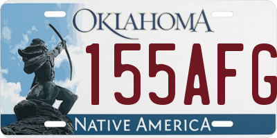 OK license plate 155AFG