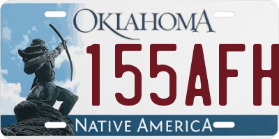 OK license plate 155AFH