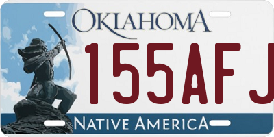 OK license plate 155AFJ