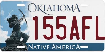 OK license plate 155AFL
