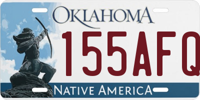 OK license plate 155AFQ