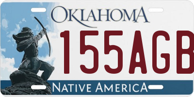 OK license plate 155AGB