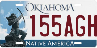 OK license plate 155AGH