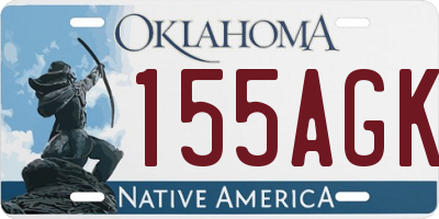 OK license plate 155AGK