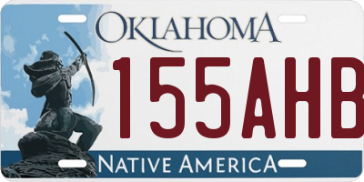 OK license plate 155AHB