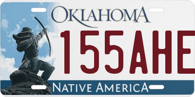 OK license plate 155AHE