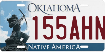 OK license plate 155AHN