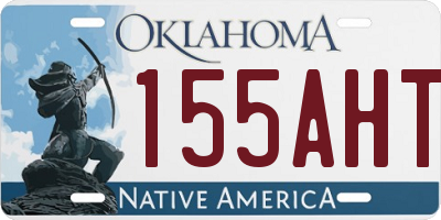 OK license plate 155AHT