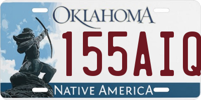 OK license plate 155AIQ