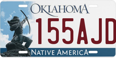 OK license plate 155AJD