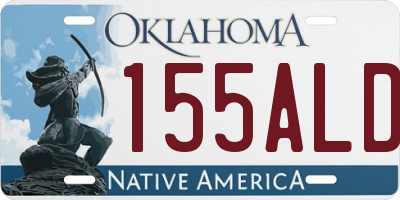 OK license plate 155ALD
