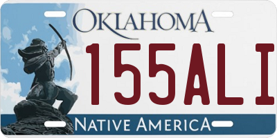 OK license plate 155ALI