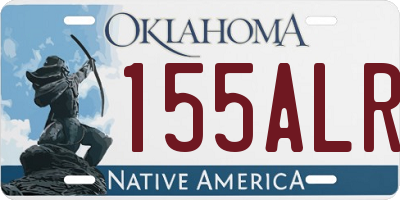 OK license plate 155ALR