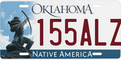 OK license plate 155ALZ