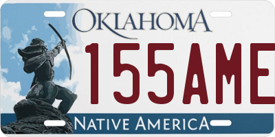 OK license plate 155AME