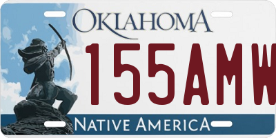 OK license plate 155AMW