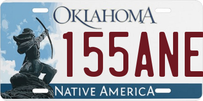 OK license plate 155ANE