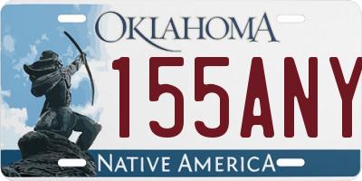 OK license plate 155ANY