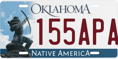 OK license plate 155APA