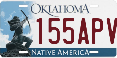 OK license plate 155APV