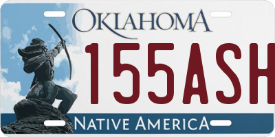 OK license plate 155ASH