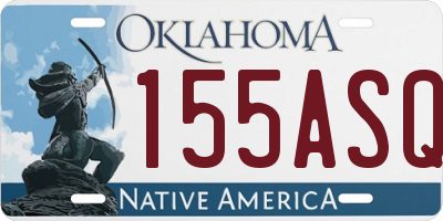 OK license plate 155ASQ