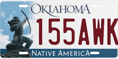 OK license plate 155AWK