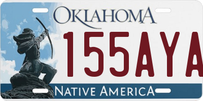 OK license plate 155AYA
