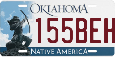 OK license plate 155BEH