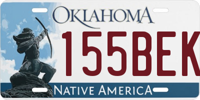 OK license plate 155BEK