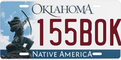 OK license plate 155BOK