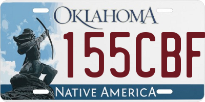 OK license plate 155CBF