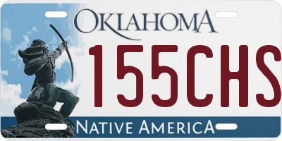 OK license plate 155CHS
