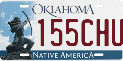 OK license plate 155CHU