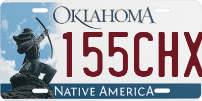 OK license plate 155CHX