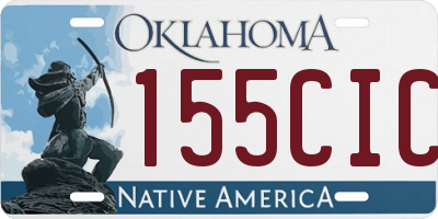 OK license plate 155CIC