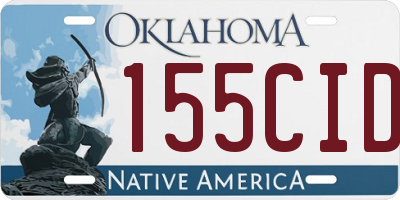 OK license plate 155CID