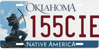 OK license plate 155CIE