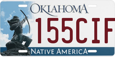 OK license plate 155CIF