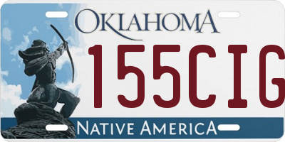 OK license plate 155CIG