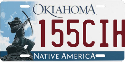 OK license plate 155CIH