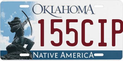 OK license plate 155CIP