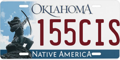 OK license plate 155CIS