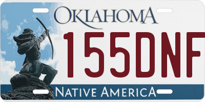 OK license plate 155DNF